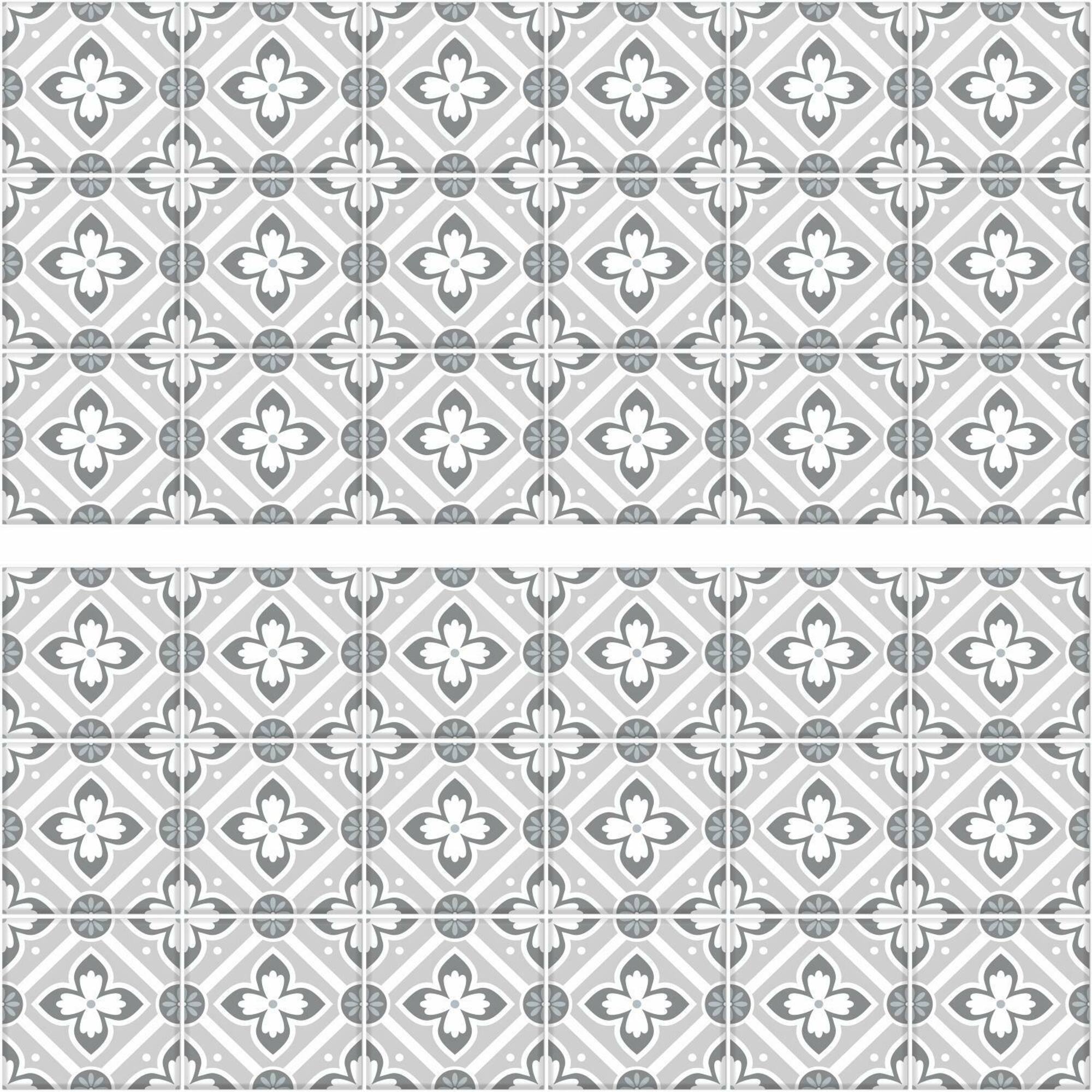 RoomMates Galway Gray Tile Backsplash Peel & Stick Giant Decals